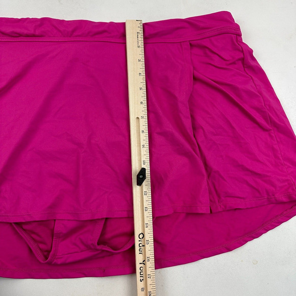 NWT Catalina Swimwear Pink Faux Wrap Skort Skirt W/ Shorts Plus Size 3X Stretch - Picture 11 of 11